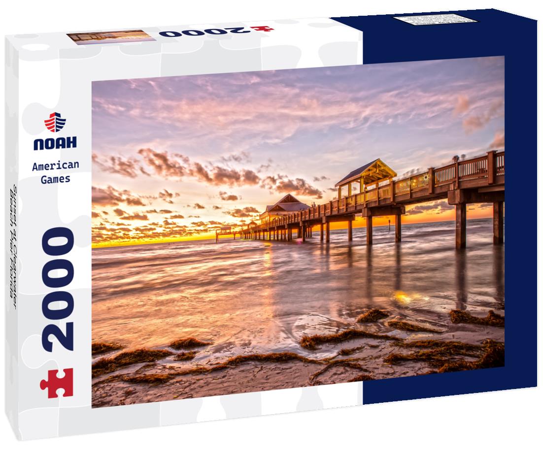 Noah Jigsaw Puzzle Sunset at Clearwater Beach Pier Florida 2000 pieces