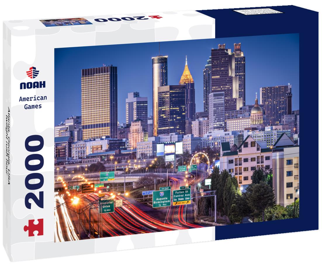 Noah Jigsaw Puzzle Atlanta, Georgia, USA twilight rush hour 2000 pieces