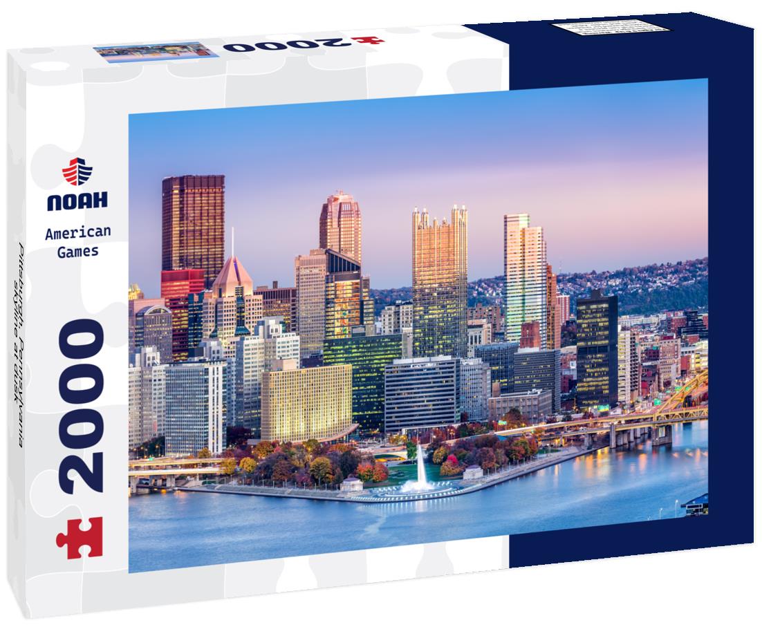 Noah Jigsaw Puzzle Pittsburgh, Pennsylvania skyline at dusk 2000 pieces