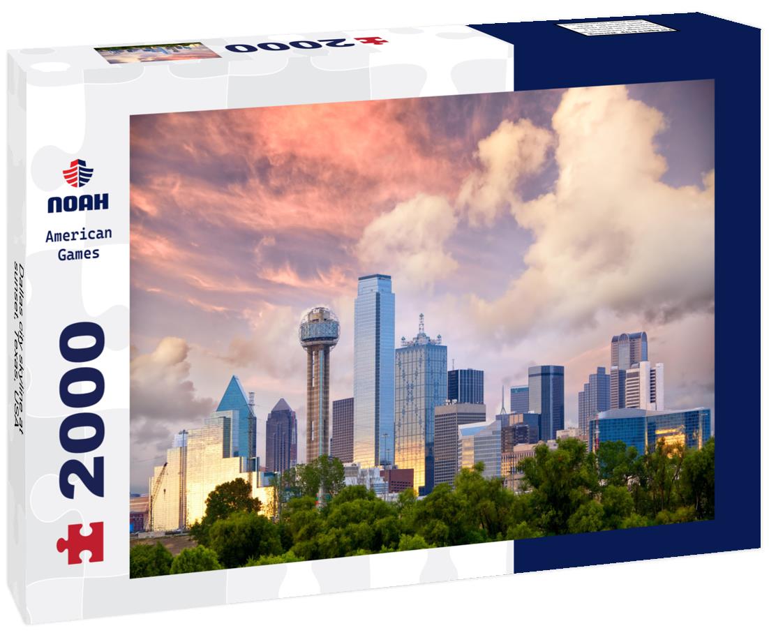 Noah Jigsaw Puzzle Dallas city skyline at sunset, Texas, USA 2000 pieces