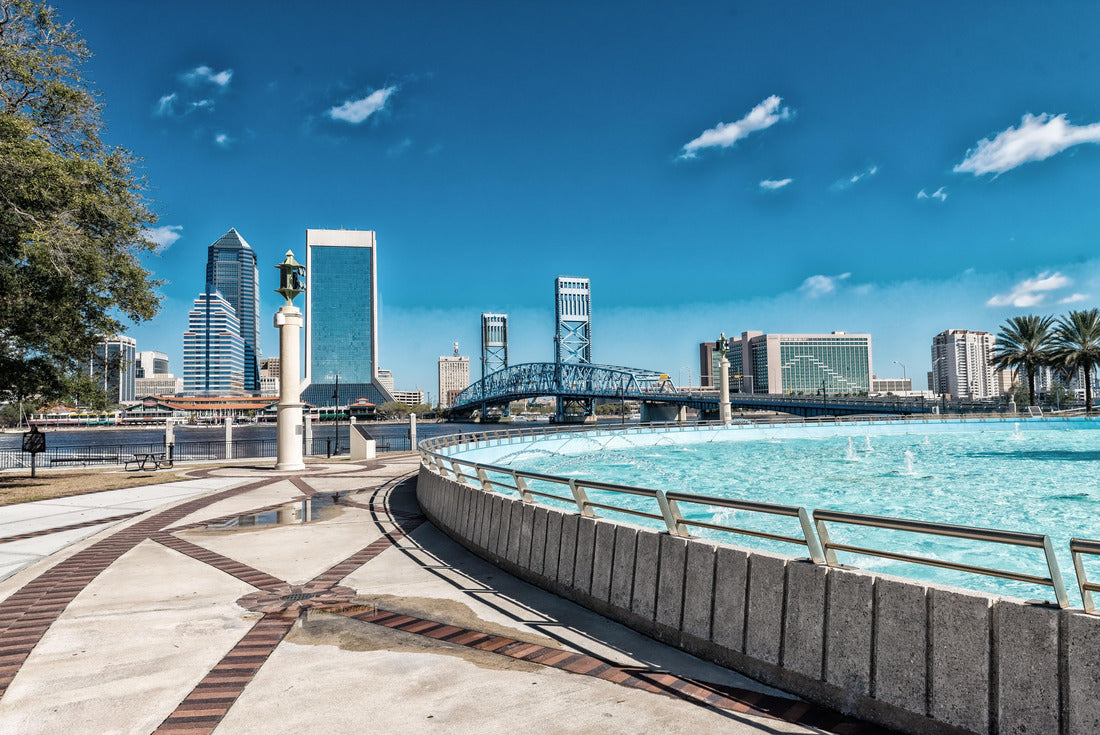 Noah Jigsaw Puzzle Jacksonville skyline and fountain, Florida 2000 pieces