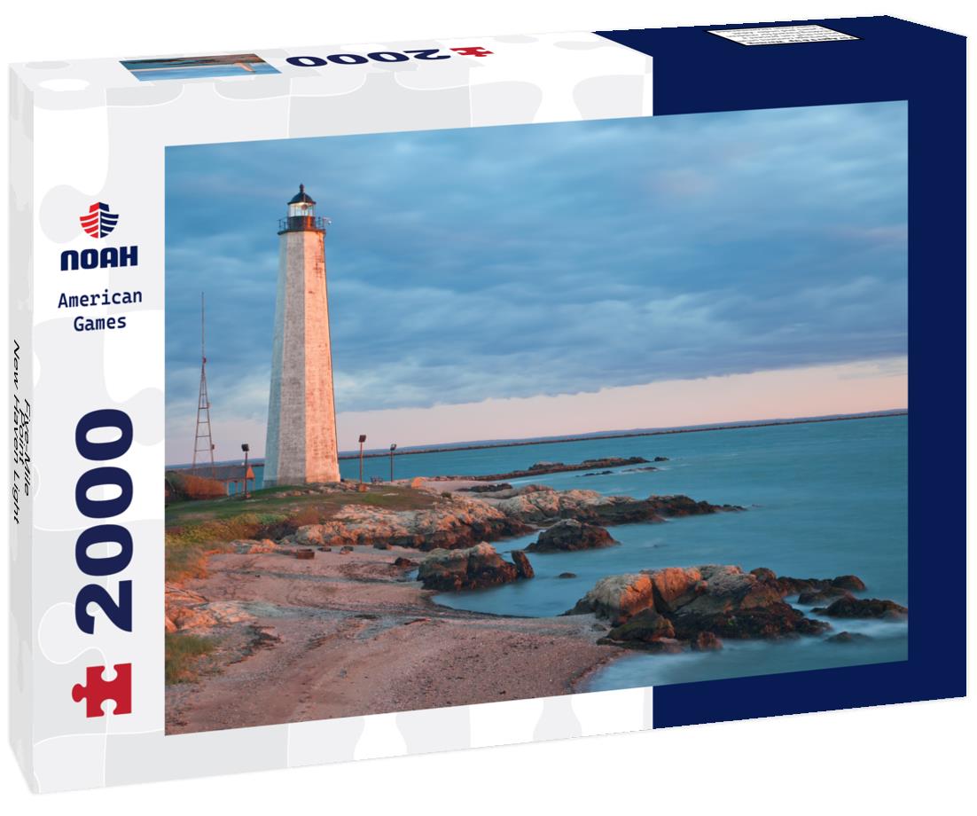 Noah Jigsaw Puzzle Five-Mile-Point - New Haven Light House. CT 2000 pieces