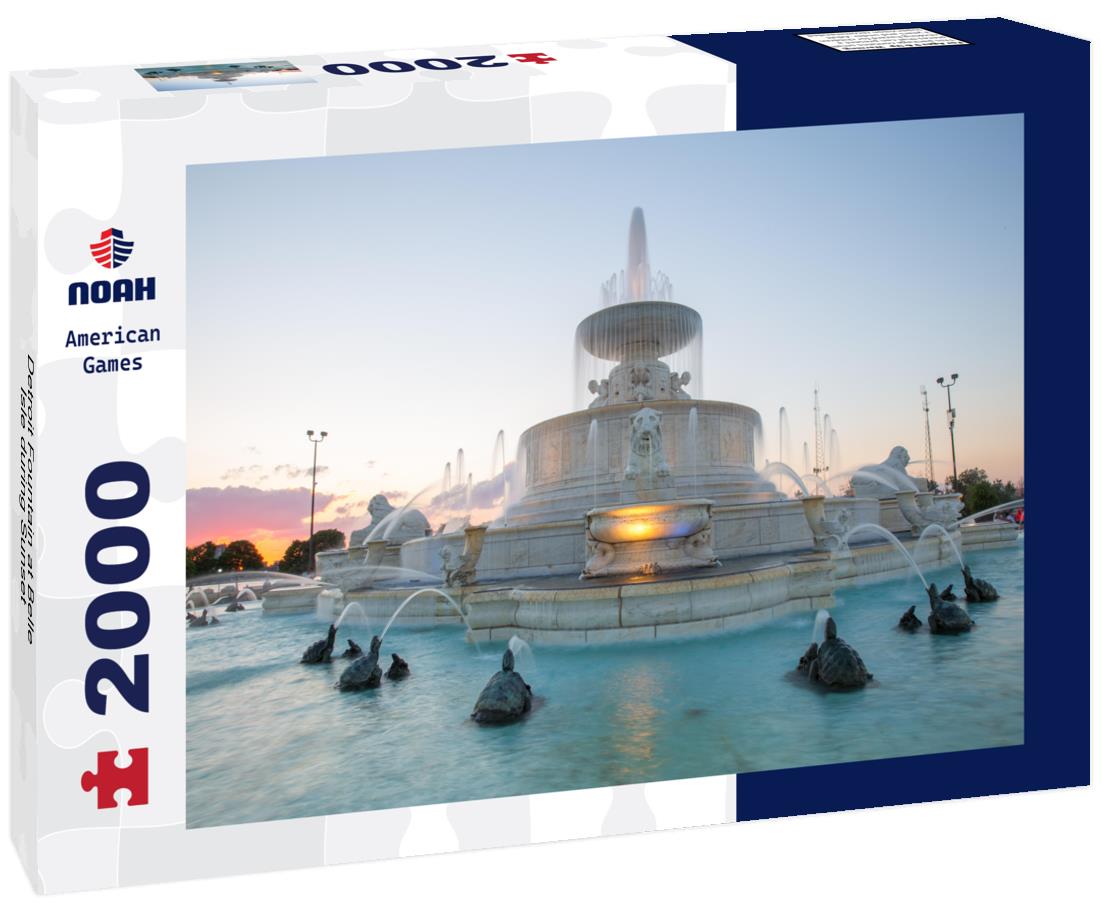 Noah Jigsaw Puzzle Detroit Fountain at Belle Isle during Sunset 2000 pieces