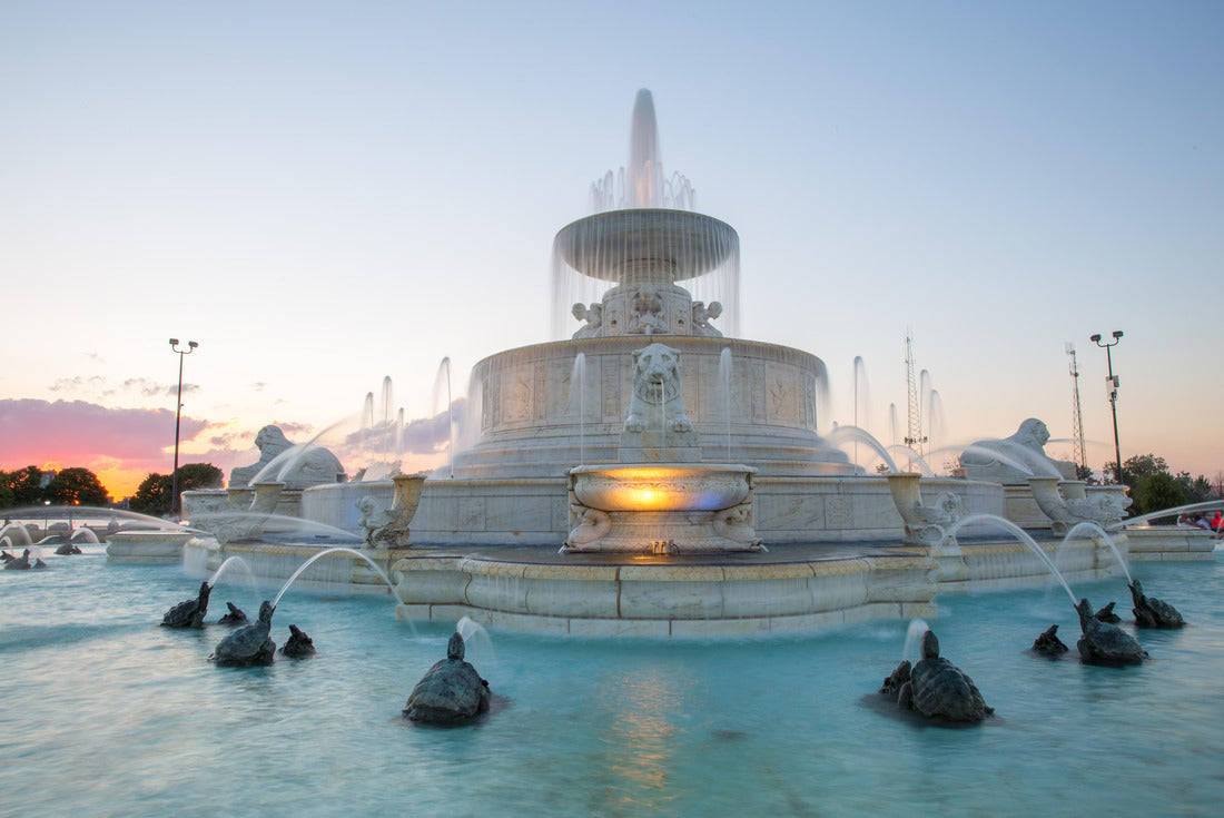 Noah Jigsaw Puzzle Detroit Fountain at Belle Isle during Sunset 2000 pieces