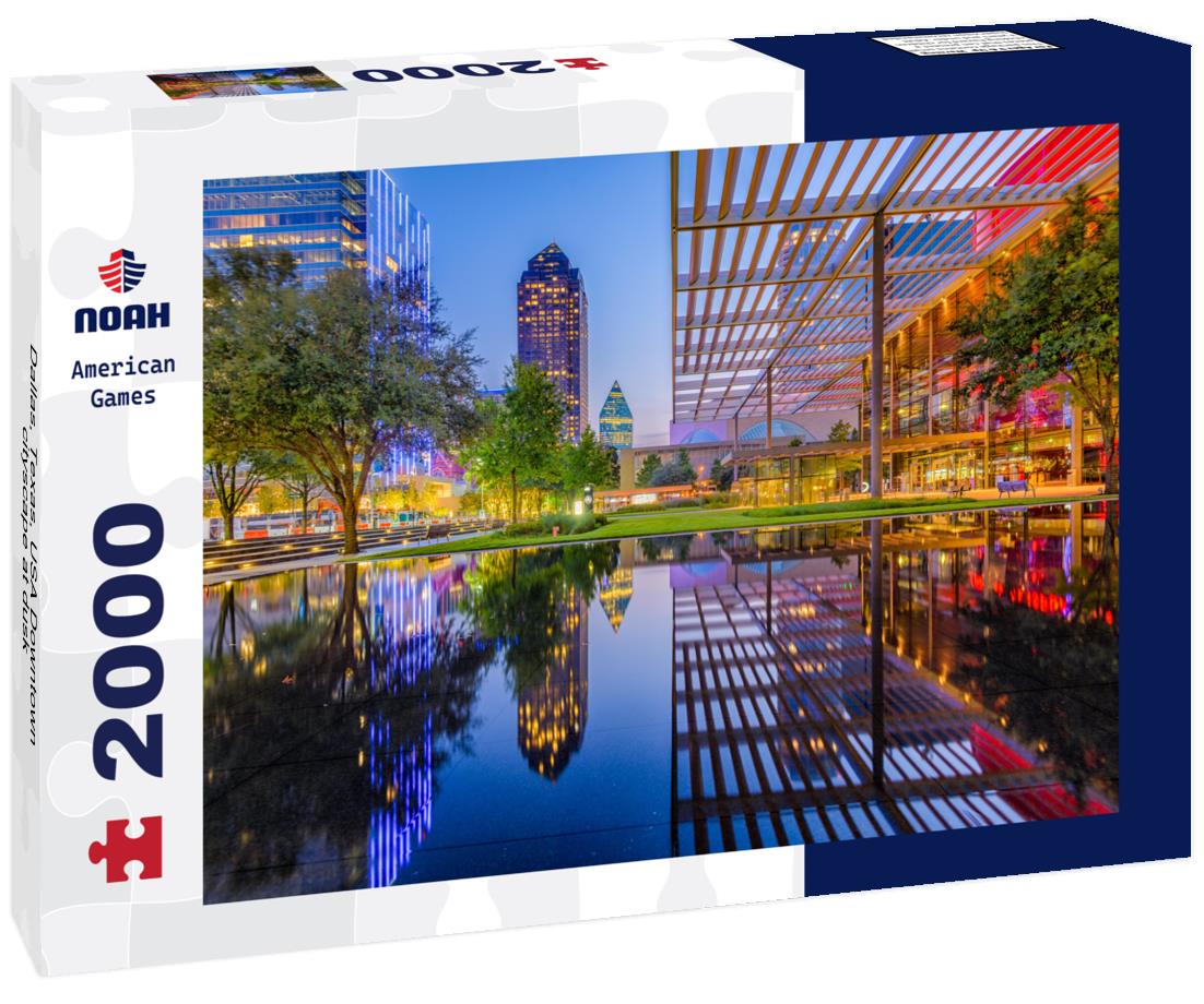 Noah Jigsaw Puzzle Dallas, Texas, USA Downtown cityscape at dusk 2000 pieces