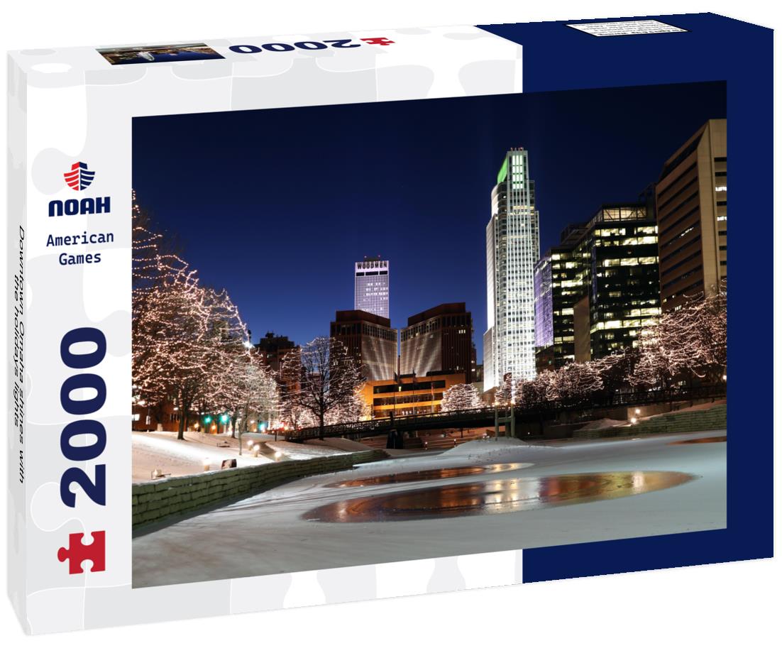Noah Jigsaw Puzzle Downtown Omaha shines with the holidays lights 2000 pieces