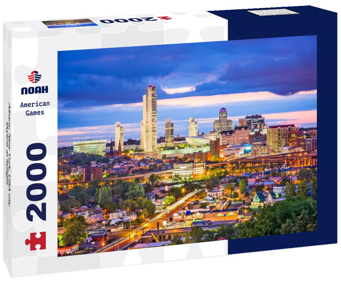Noah Jigsaw Puzzle Albany, New York, USA city skyline at twilight 2000 pieces