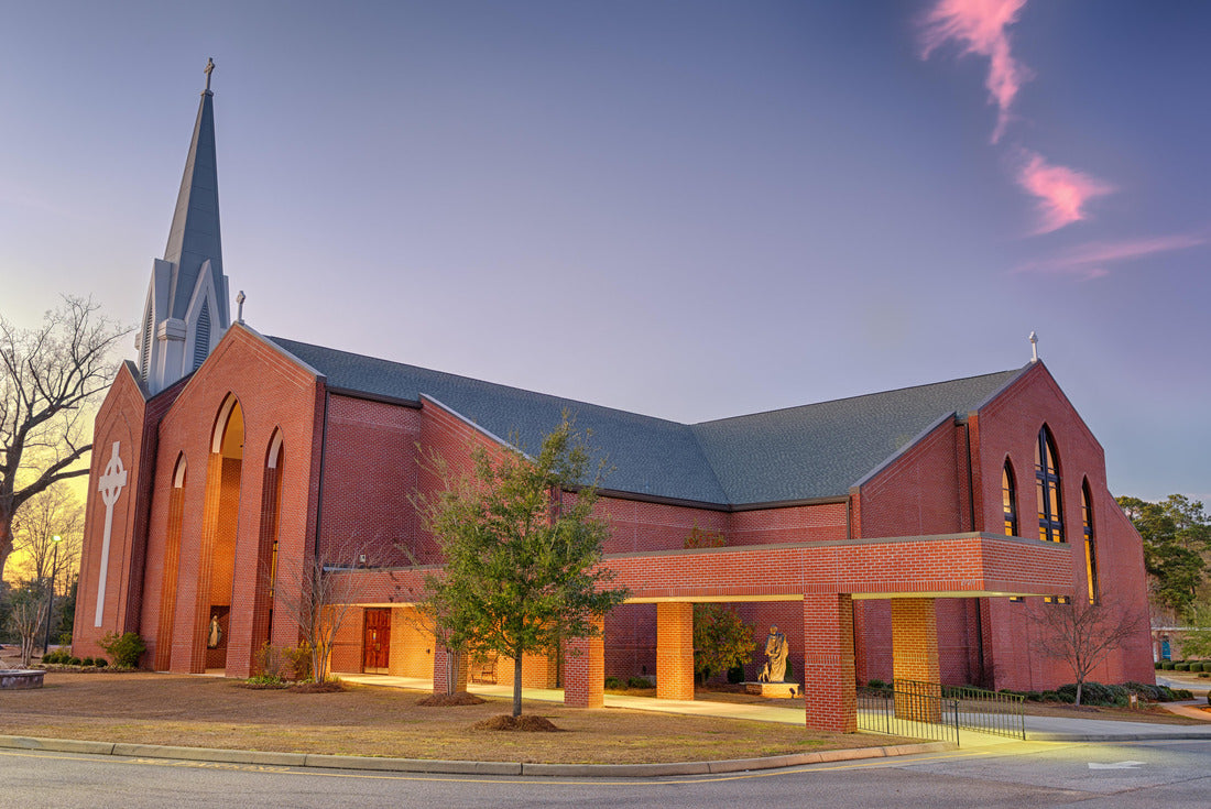 Noah Jigsaw Puzzle St. Columba Catholic Church in Dothan at sunset 2000 pieces