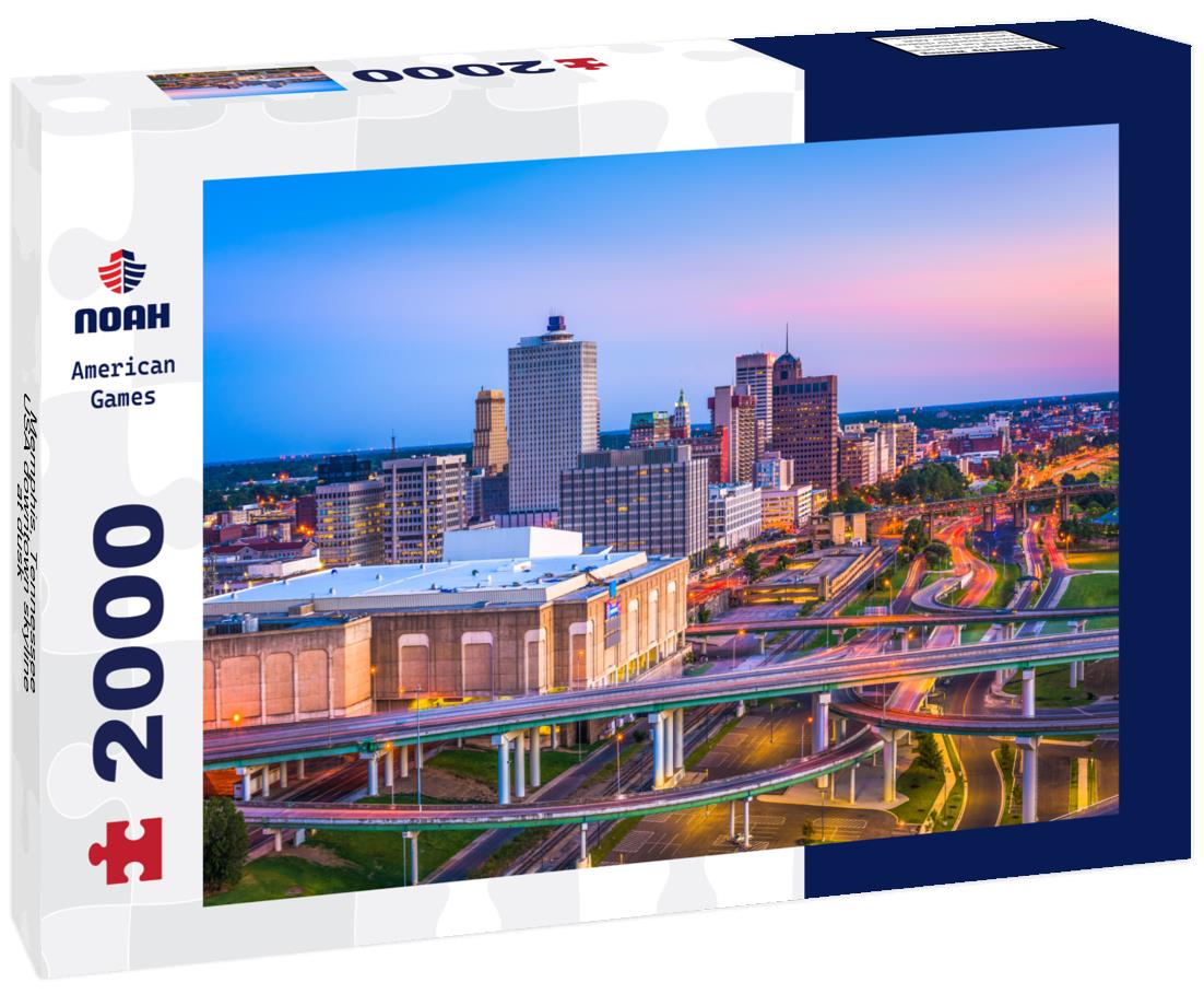 Noah Jigsaw Puzzle Memphis, Tennessee, USA downtown skyline at dusk 2000 pieces