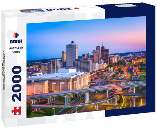 Noah Jigsaw Puzzle Memphis, Tennessee, USA downtown skyline at dusk 2000 pieces