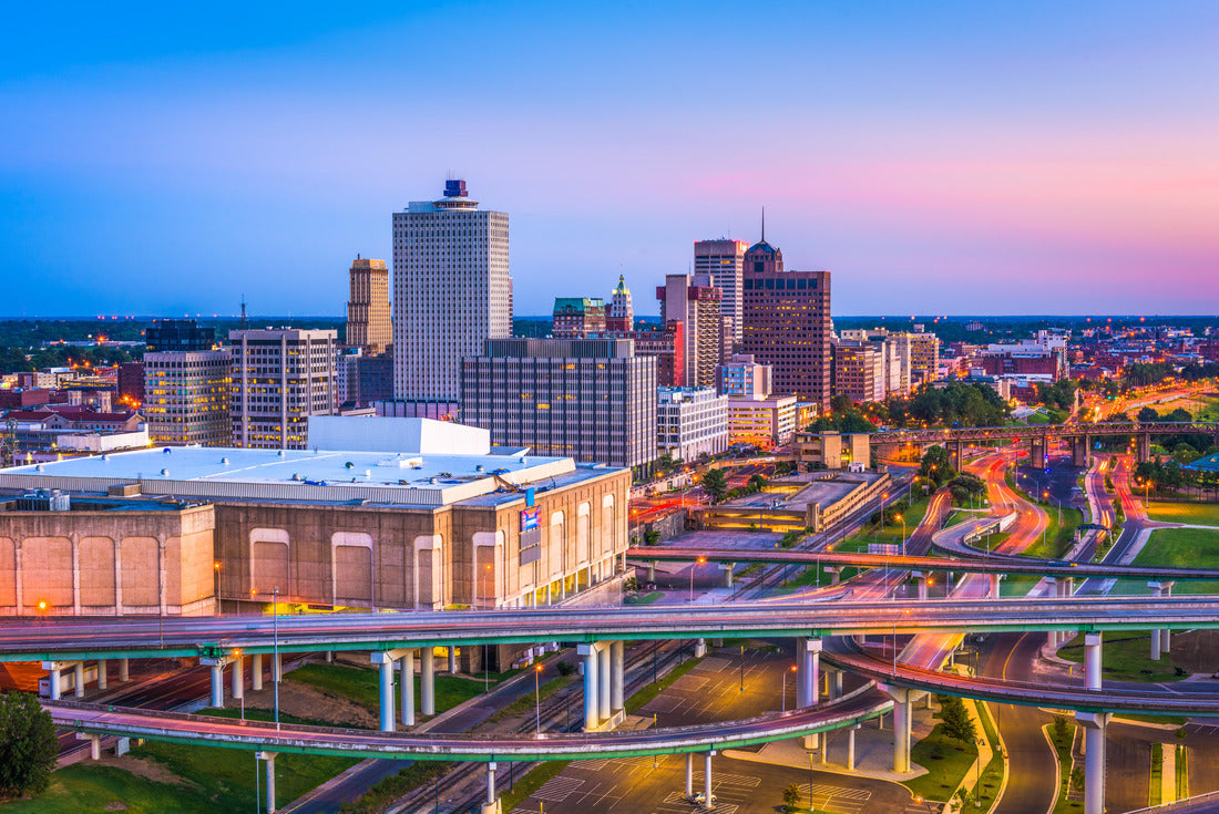 Noah Jigsaw Puzzle Memphis, Tennessee, USA downtown skyline at dusk 2000 pieces