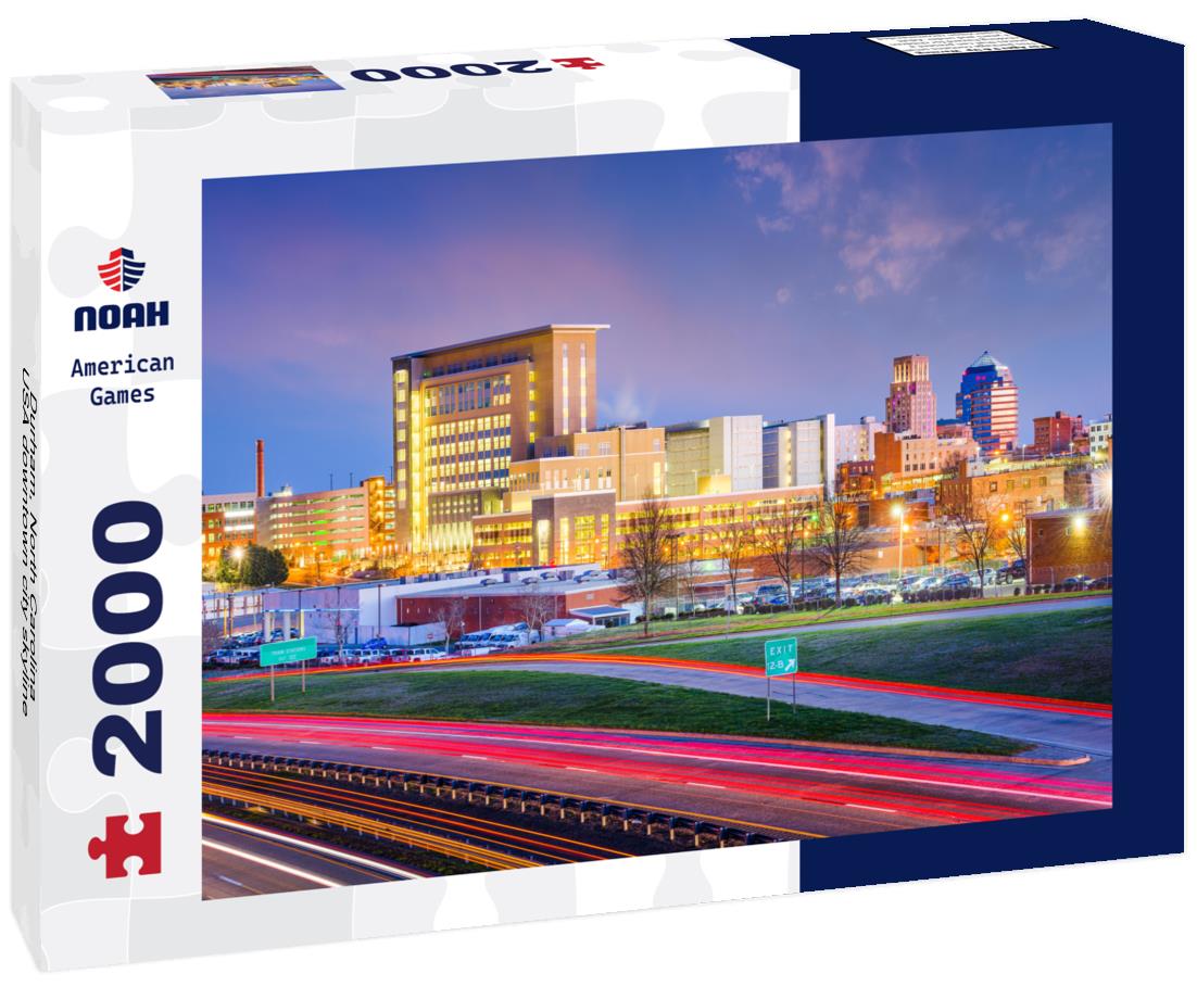 Noah Jigsaw Puzzle Durham, North Carolina, USA downtown city skyline 2000 pieces