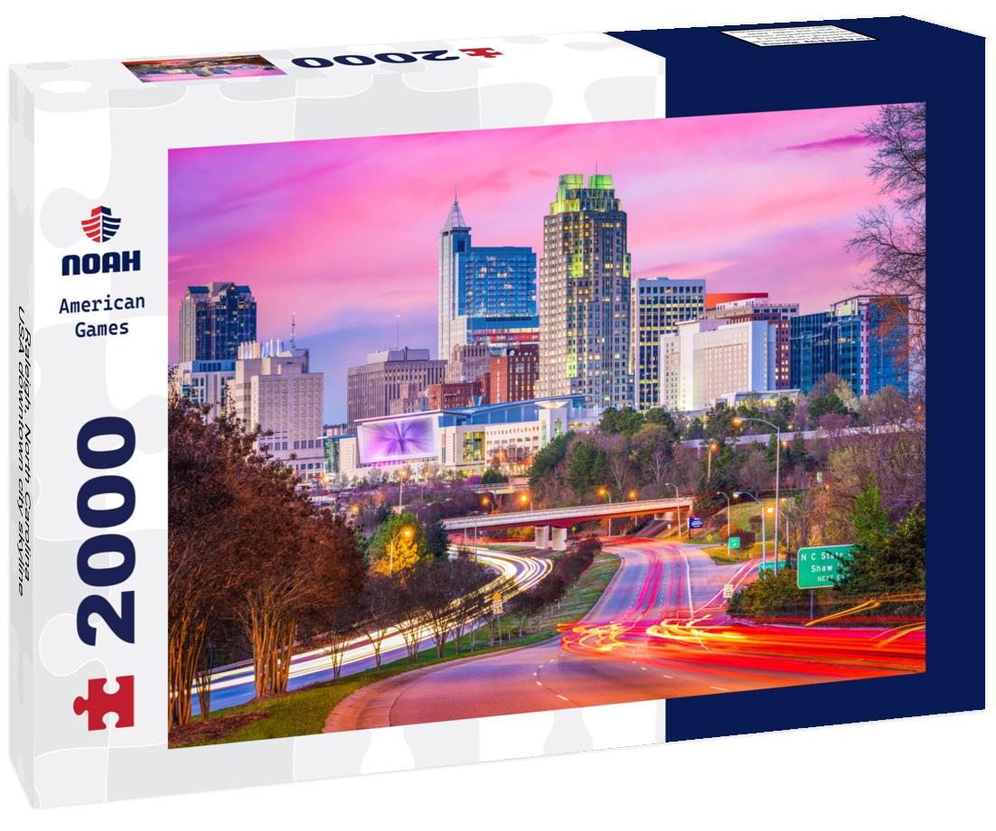 Noah Jigsaw Puzzle Raleigh, North Carolina, USA downtown city skyline 2000 pieces