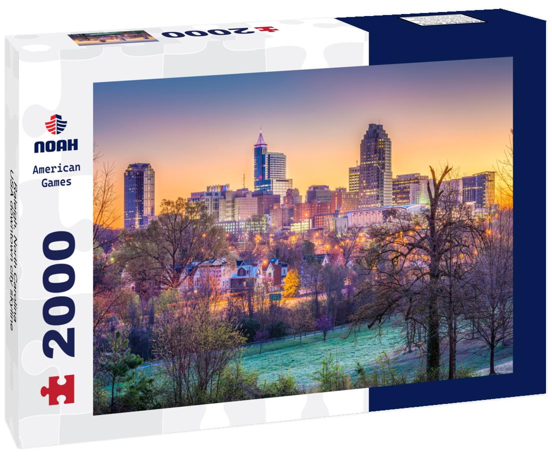 Noah Jigsaw Puzzle Raleigh, North Carolina, USA downtown city skyline 2000 pieces
