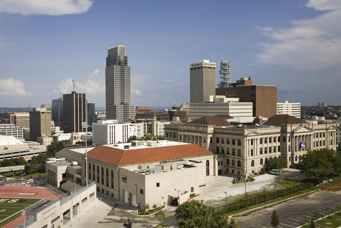 Noah Jigsaw Puzzle Aerial view of Omaha Nebraska skyline on summer day 2000 pieces