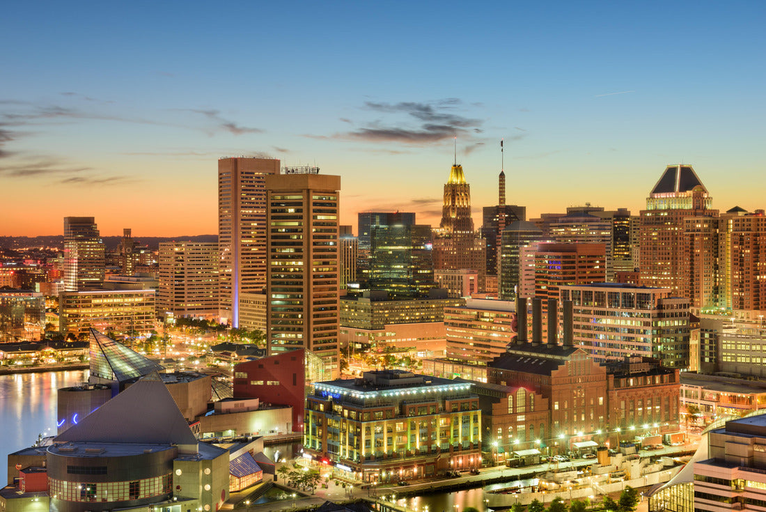 Noah Jigsaw Puzzle Baltimore, Maryland, USA downtown cityscape at dusk 2000 pieces