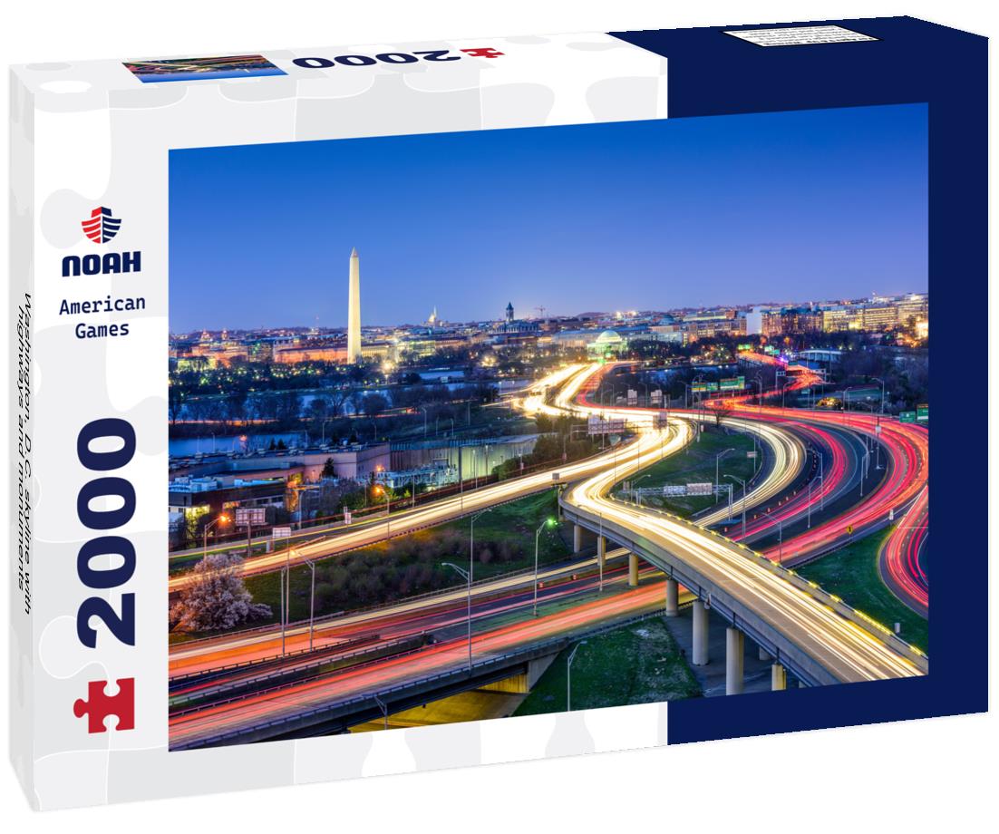 Noah Jigsaw Puzzle Washington, D.C. skyline with highways and monuments 2000 pieces