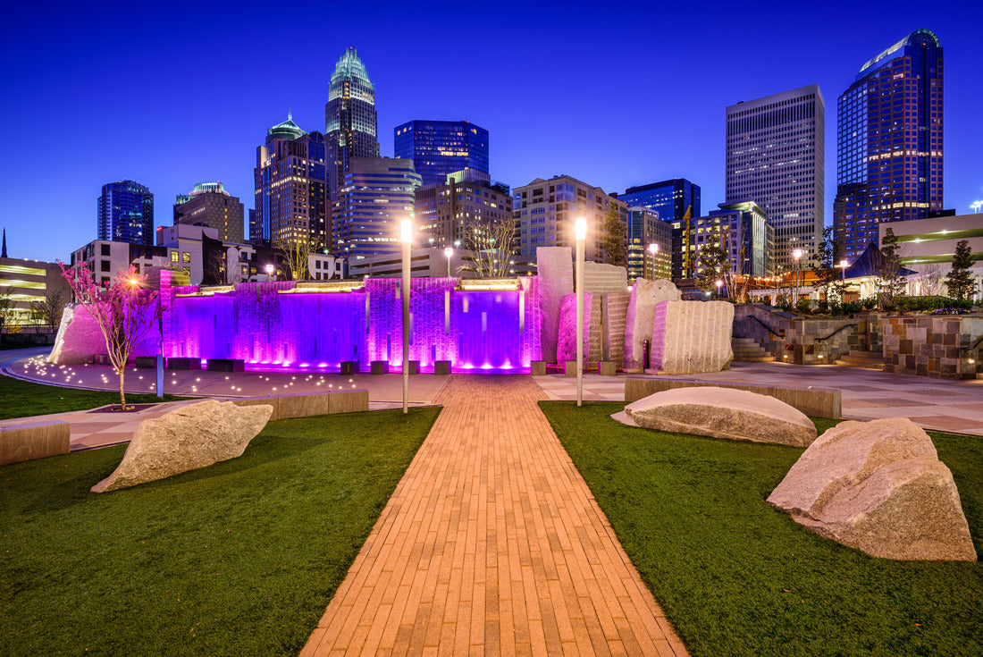 Noah Jigsaw Puzzle Charlotte, North Carolina, USA uptown skyline and park 2000 pieces