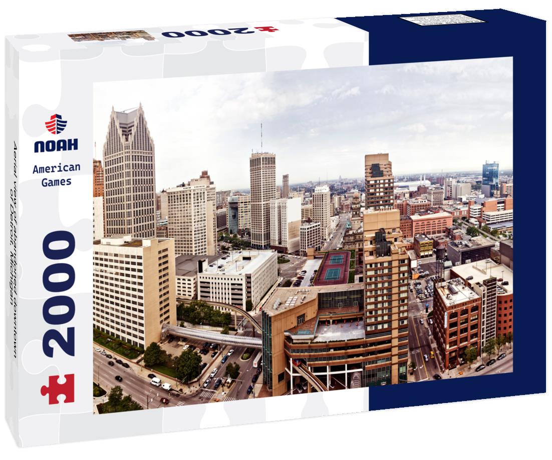 Noah Jigsaw Puzzle Aerial view of abandoned downtown of Detroit, Michigan 2000 pieces