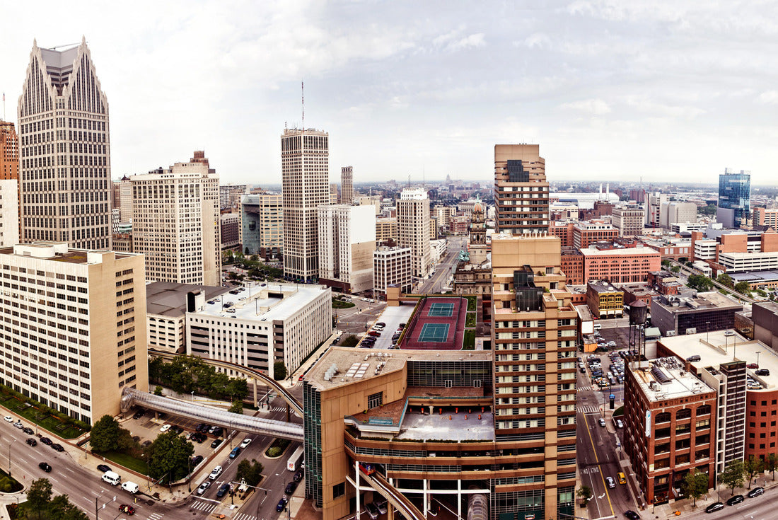 Noah Jigsaw Puzzle Aerial view of abandoned downtown of Detroit, Michigan 2000 pieces