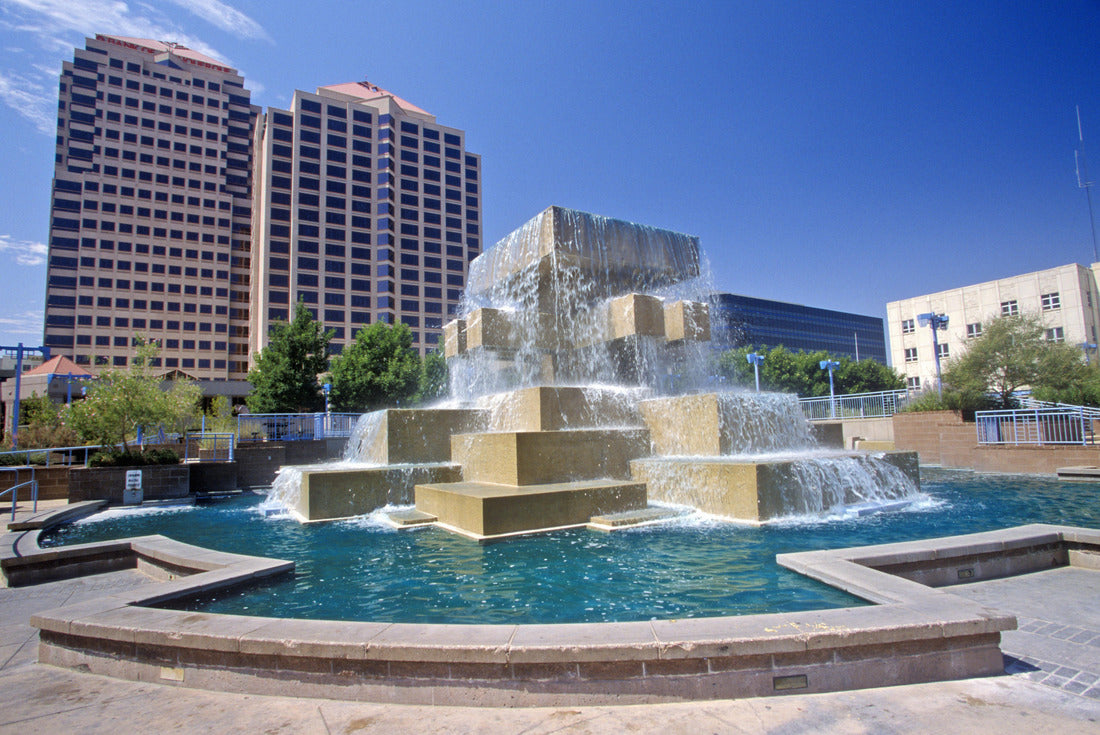 Noah Jigsaw Puzzle Fountain in the city center of downtown Albuquerque, NM 2000 pieces