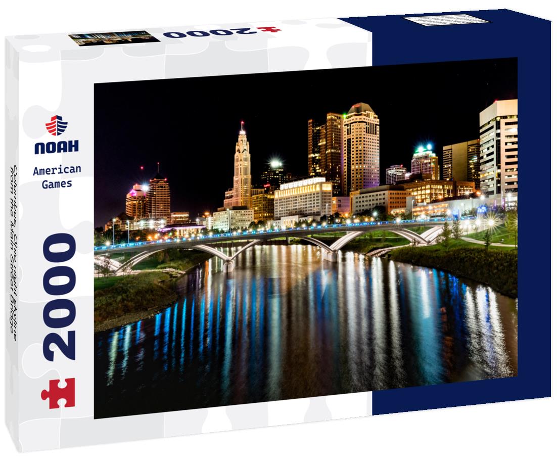 Noah Jigsaw Puzzle Columbus, Ohio night skyline from the Main Street Bridge 2000 pieces