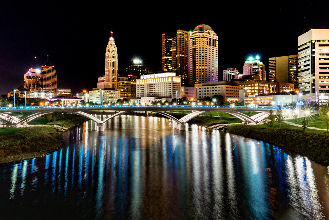 Noah Jigsaw Puzzle Columbus, Ohio night skyline from the Main Street Bridge 2000 pieces