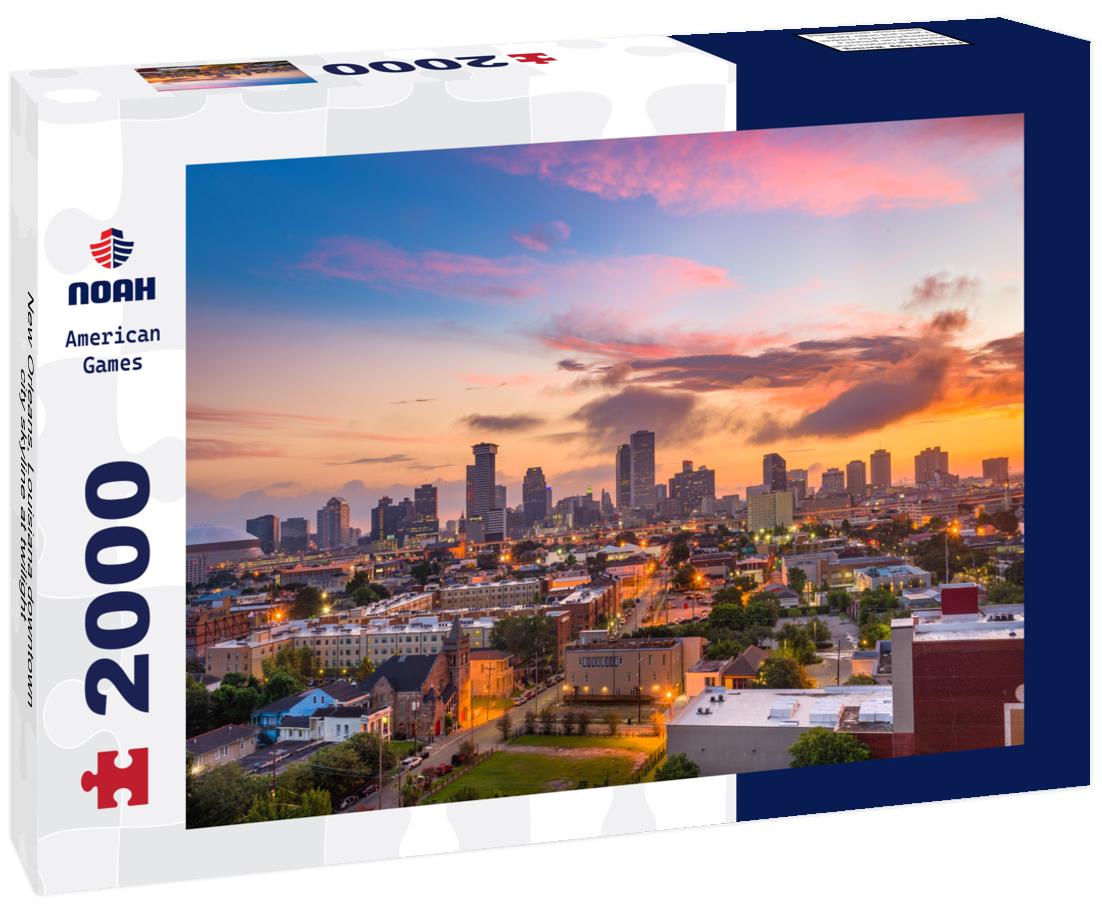 Noah Jigsaw Puzzle New Orleans, Louisiana downtown city skyline at twilight 2000 pieces
