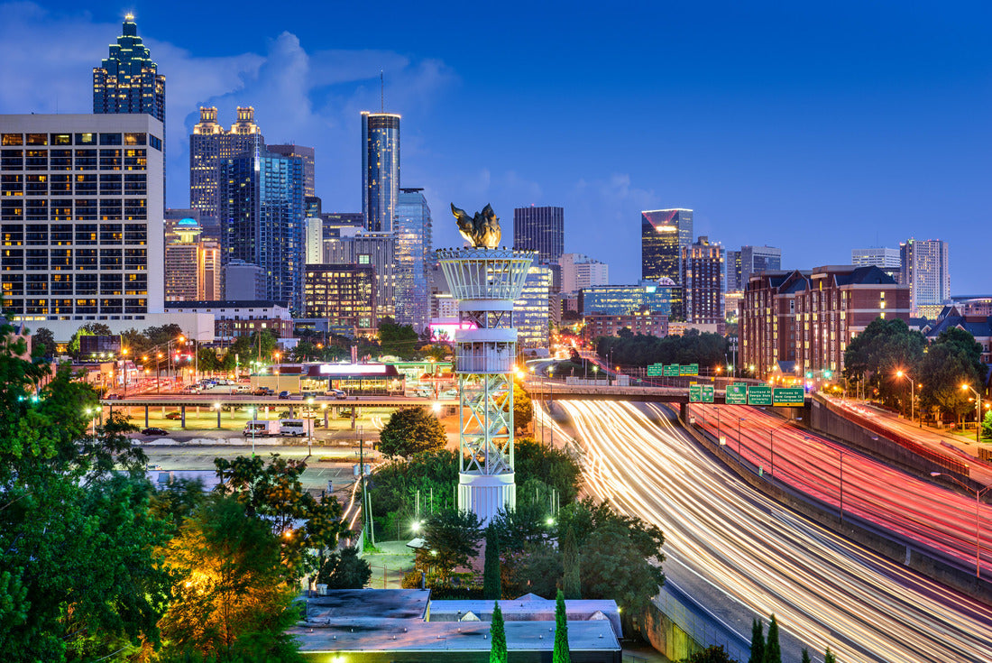 Noah Jigsaw Puzzle Atlanta, Georgia, USA downtown skyline over Interstate 85 2000 pieces