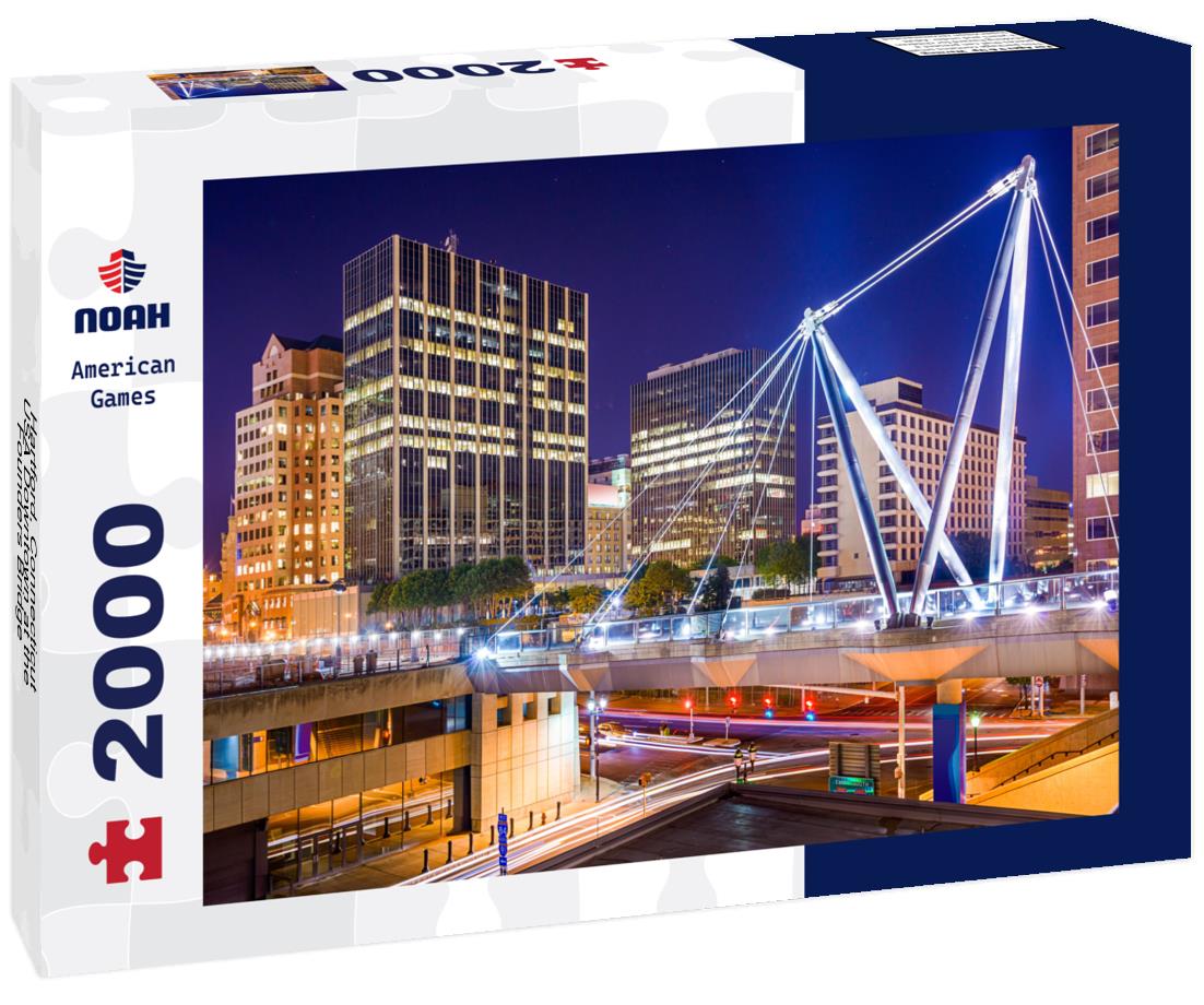 Noah Jigsaw Puzzle Hartford, Connecticut, USA Downtown at the Founders Bridge 2000 pieces