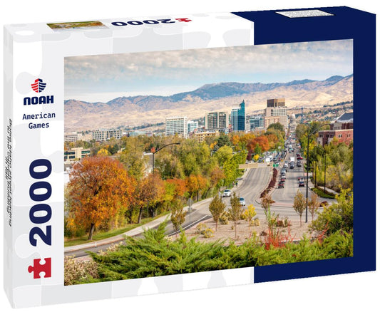 Noah Jigsaw Puzzle Boise Idaho street leading to the capital building in fall 2000 pieces