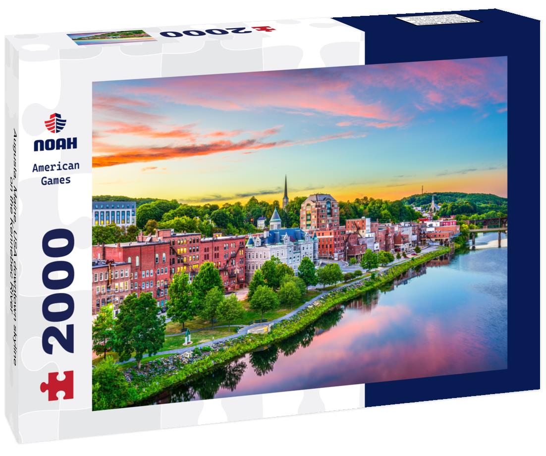 Noah Jigsaw Puzzle Augusta, Maine, USA downtown skyline on the Kennebec River 2000 pieces