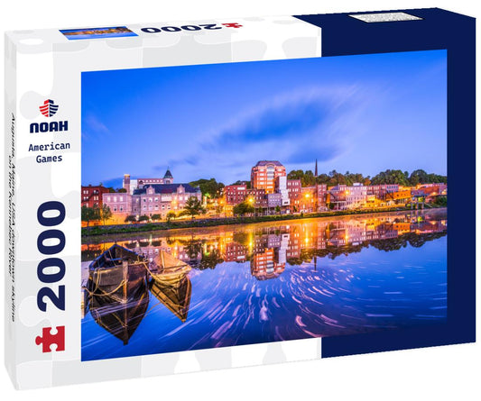 Noah Jigsaw Puzzle Augusta, Maine, USA downtown skyline on the Kennebec River 2000 pieces