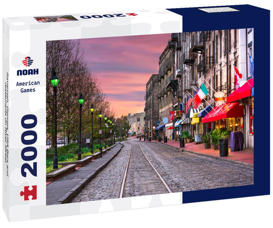 Noah Jigsaw Puzzle Savannah, Georgia, USA Bars and restaurants on River Street 2000 pieces