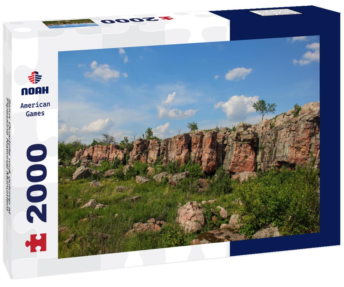 Noah Jigsaw Puzzle Sioux Quartzite rock outcrop at Pipestone National Monument 2000 pieces