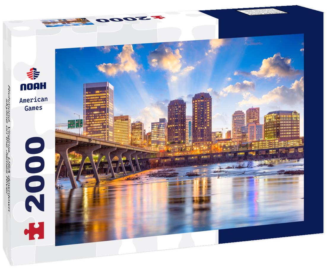 Noah Jigsaw Puzzle Richmond, Virginia, USA downtown skyline on the James River 2000 pieces