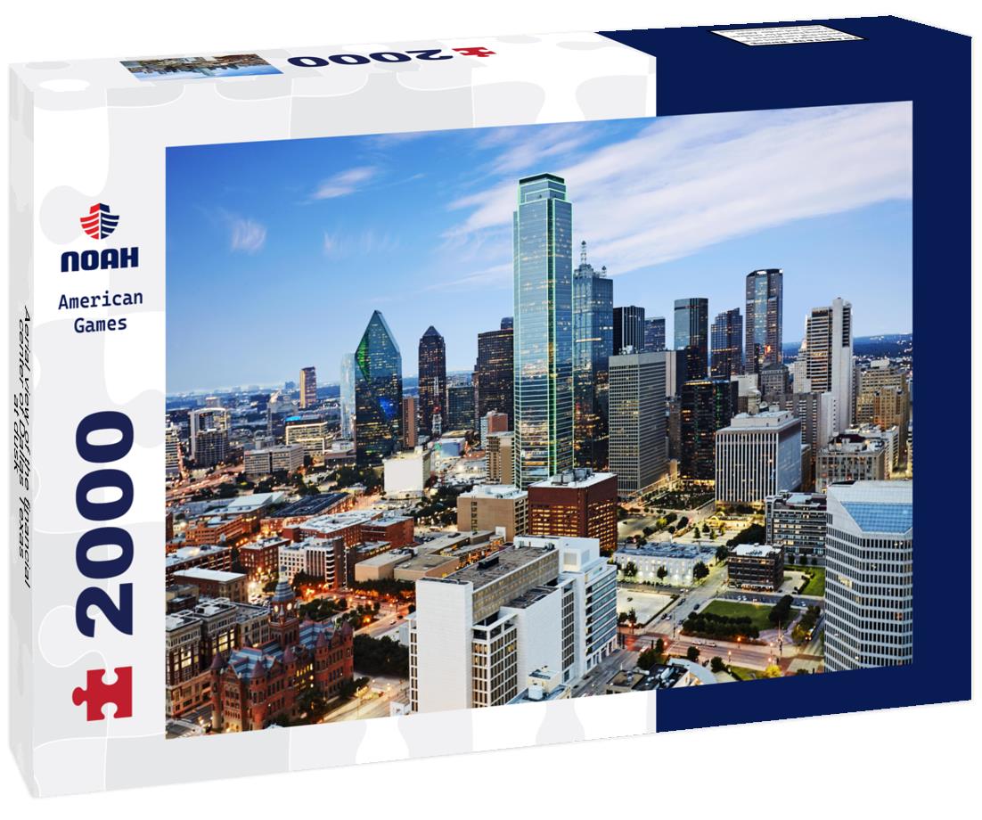 Noah Jigsaw Puzzle Aerial view of the financial center of Dallas Texas at dusk 2000 pieces