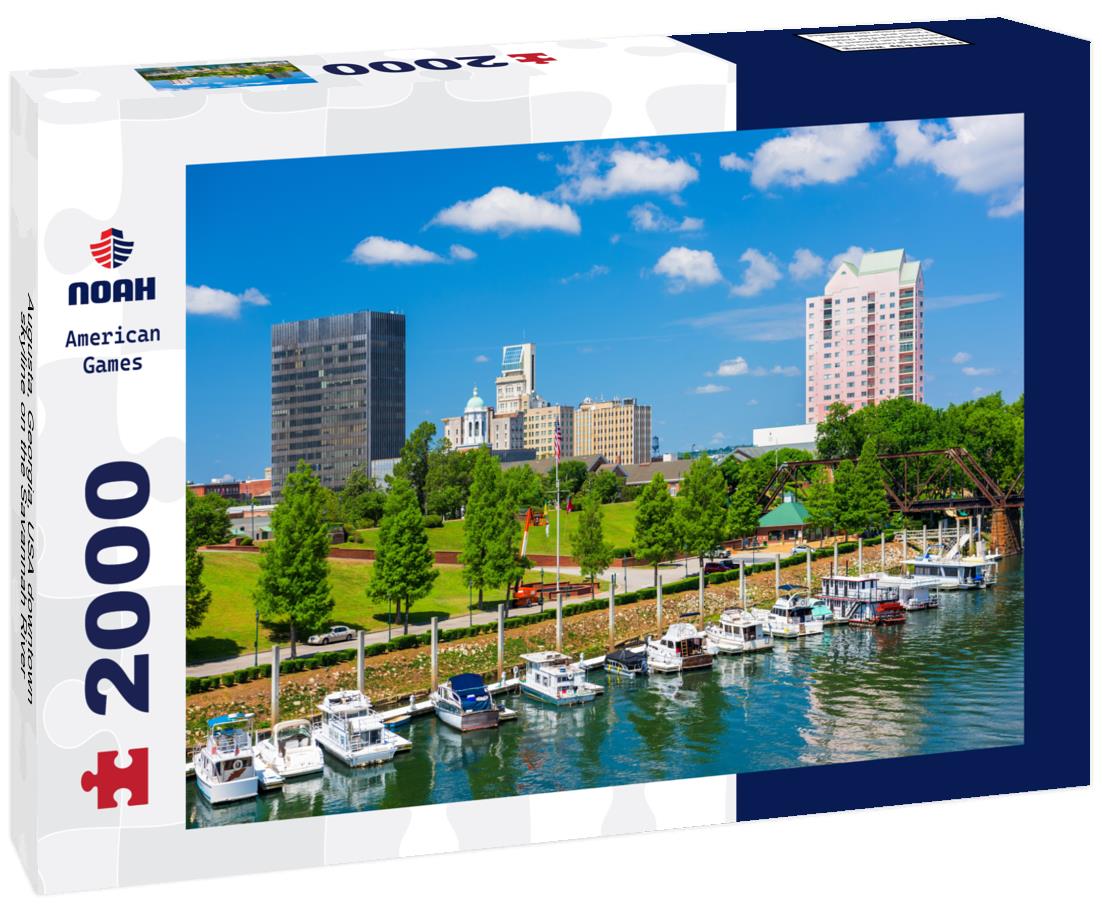 Noah Jigsaw Puzzle Augusta, Georgia, USA downtown skyline on the Savannah River 2000 pieces