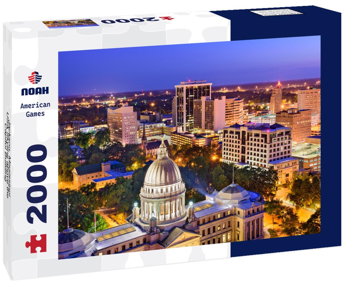 Noah Jigsaw Puzzle Jackson, Mississippi, USA Skyline above the Capitol Building 2000 pieces