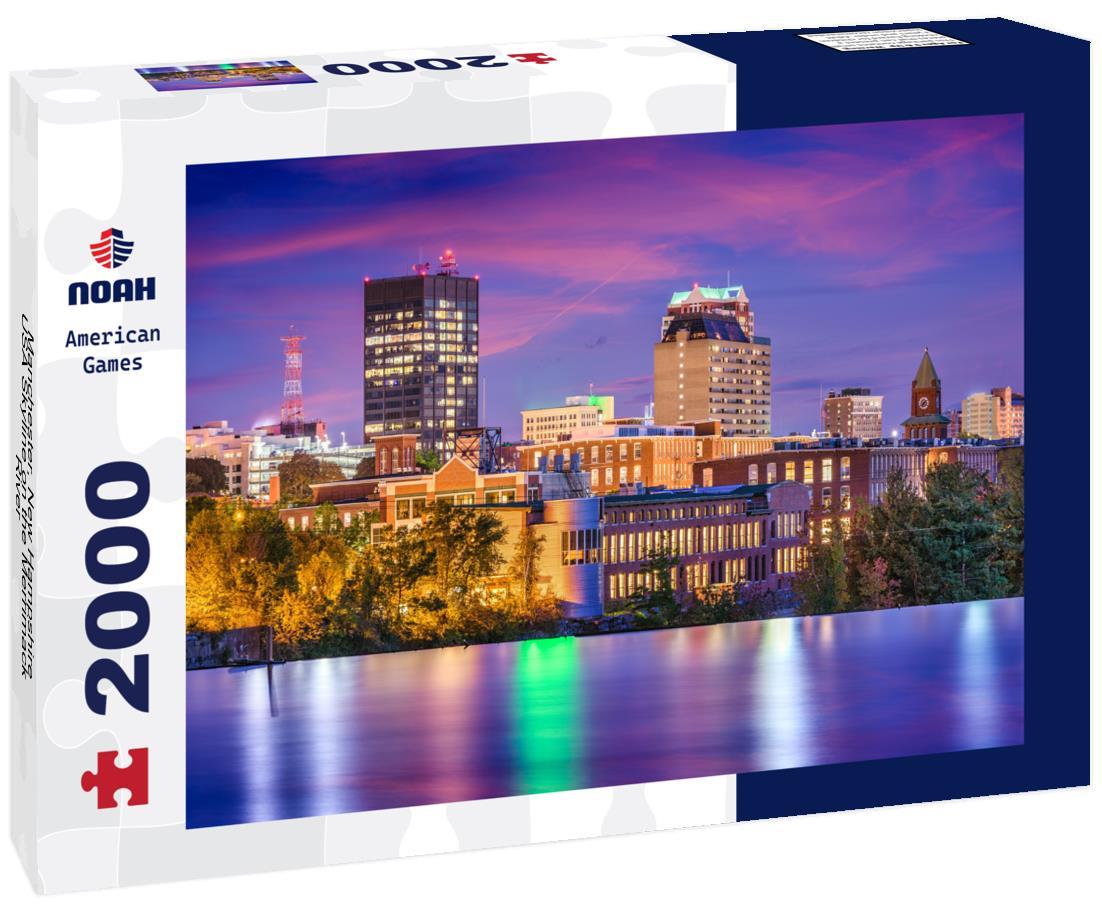 Noah Jigsaw Puzzle Manchester, New Hampshire, USA Skyline on the Merrimack River 2000 pieces