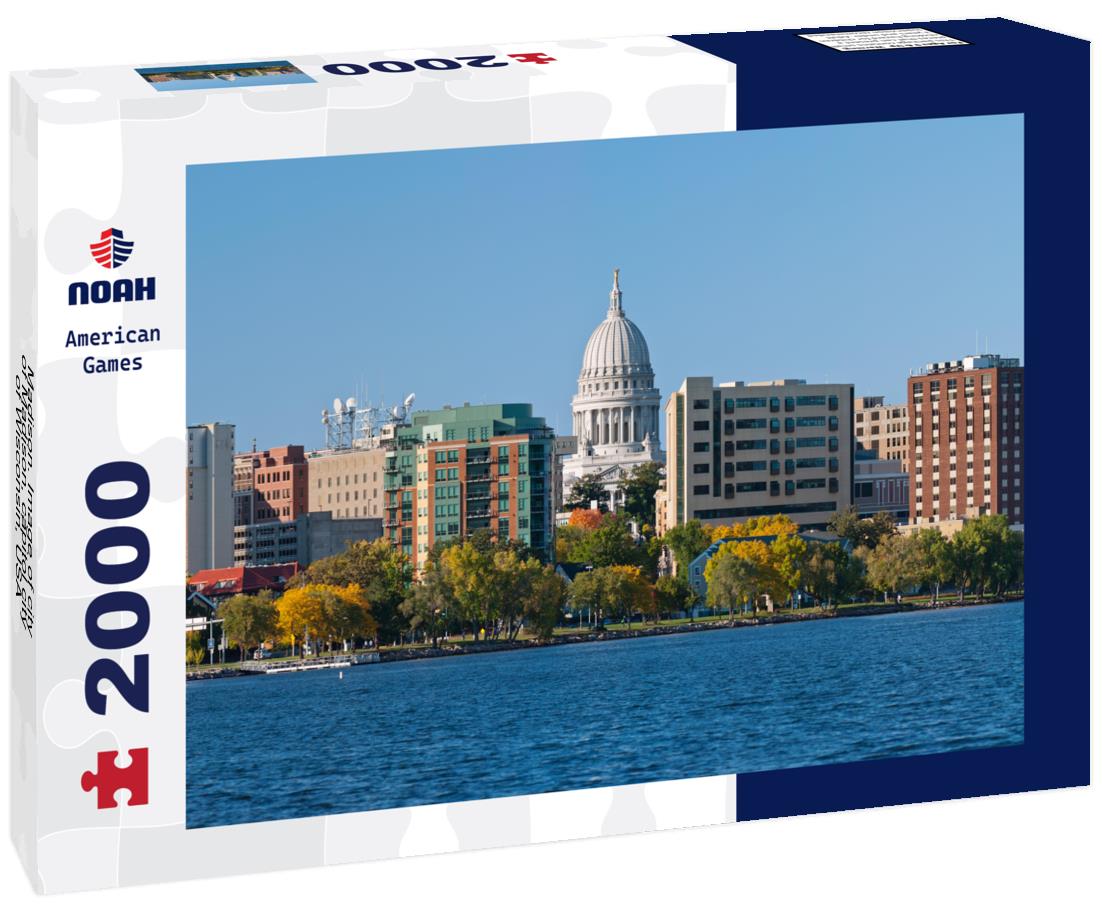 Noah Jigsaw Puzzle Madison. Image of city of Madison, capitol city of Wisconsin, USA 2000 pieces