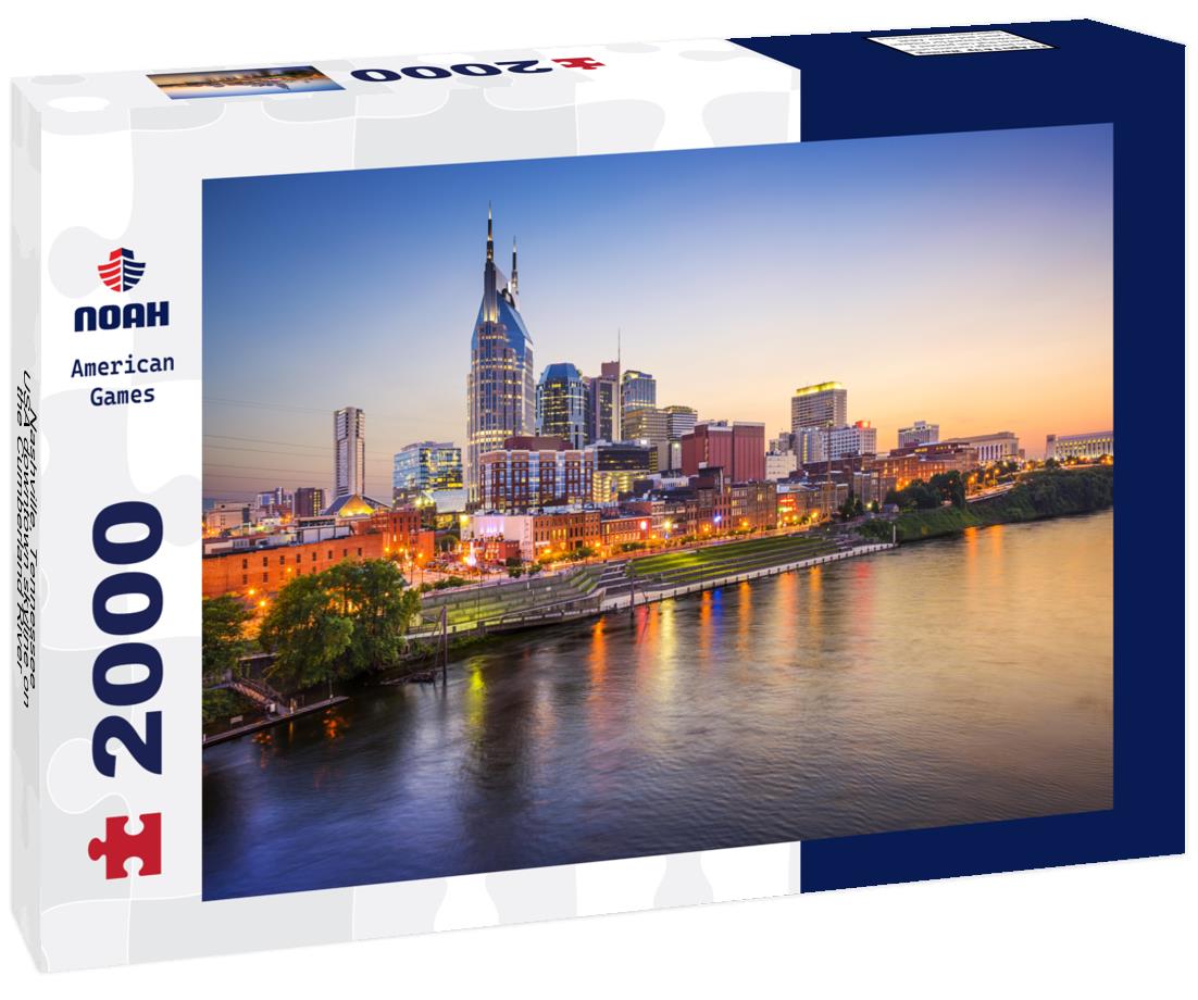 Noah Jigsaw Puzzle Nashville, Tennessee, USA downtown skyline on the Cumberland River 2000 pieces