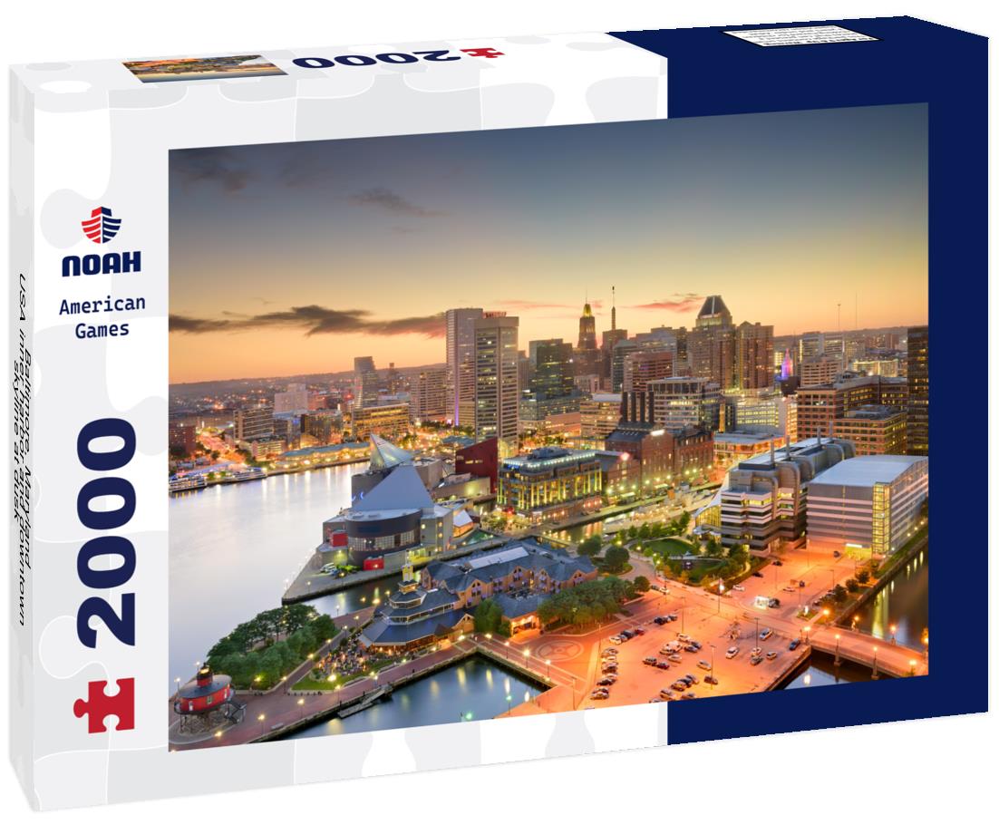 Noah Jigsaw Puzzle Baltimore, Maryland, USA inner harbor and downtown skyline at dusk 2000 pieces
