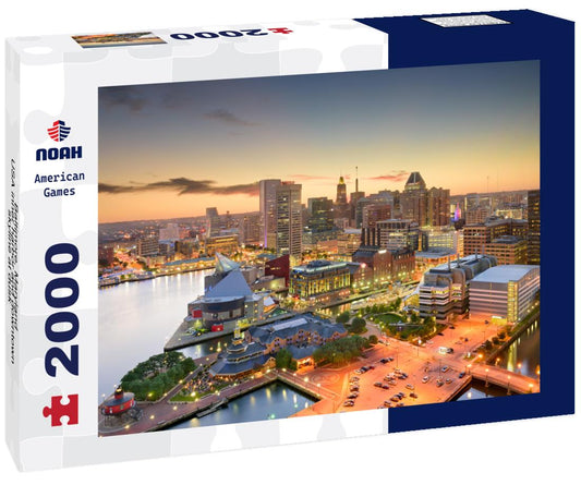 Noah Jigsaw Puzzle Baltimore, Maryland, USA inner harbor and downtown skyline at dusk 2000 pieces