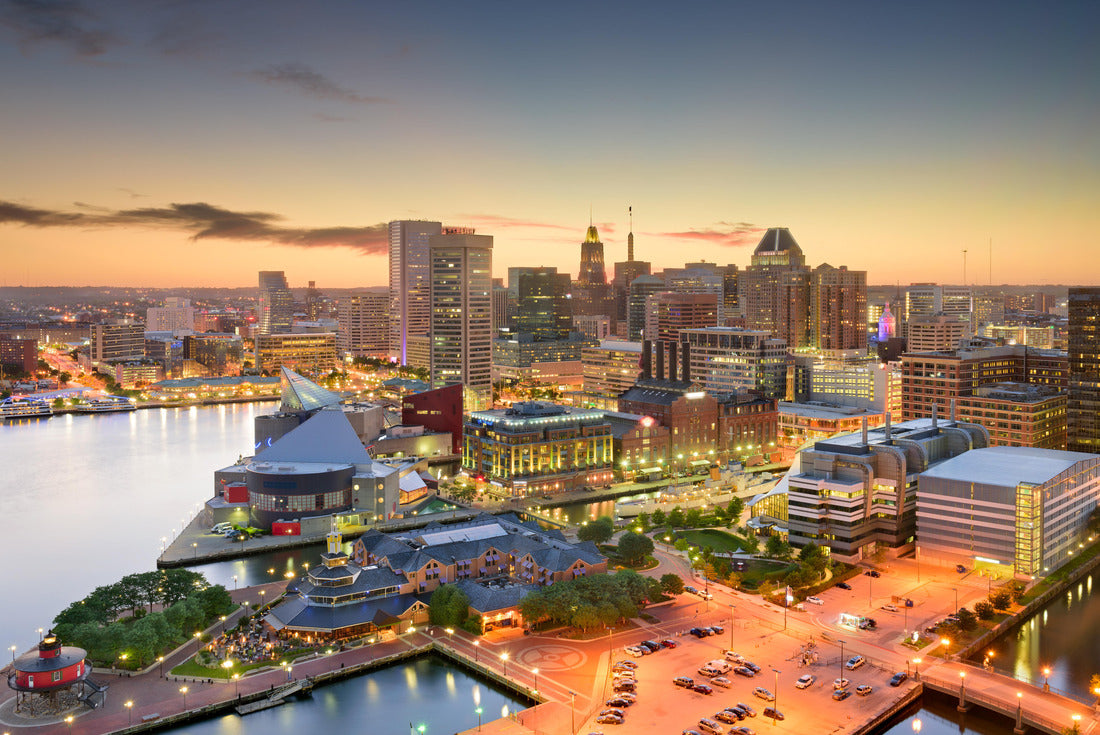Noah Jigsaw Puzzle Baltimore, Maryland, USA inner harbor and downtown skyline at dusk 2000 pieces