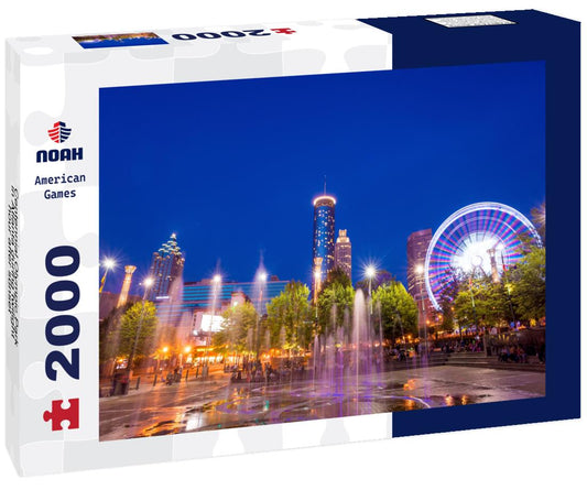 Noah Jigsaw Puzzle Centennial Olympic Park in Atlanta during twilight hour after sunset 2000 pieces