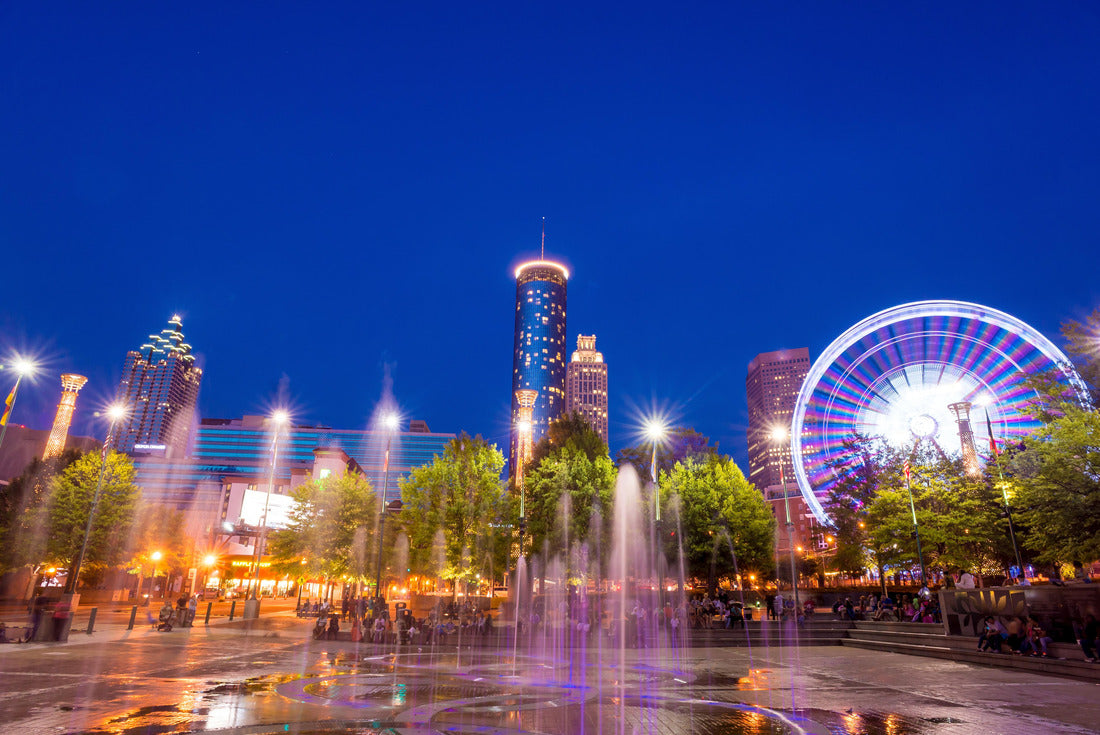 Noah Jigsaw Puzzle Centennial Olympic Park in Atlanta during twilight hour after sunset 2000 pieces