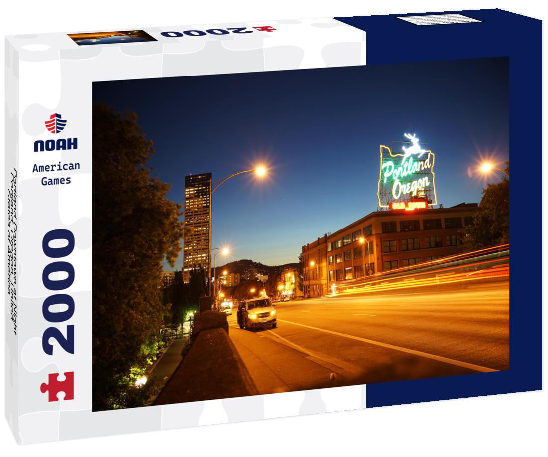 Noah Jigsaw Puzzle Portland Downtown at Night, Portland, Oregon, United States of America 2000 pieces