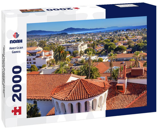 Noah Jigsaw Puzzle Court House Buildings Orange Roofs Pacific Ocean Santa Barbara California 2000 pieces