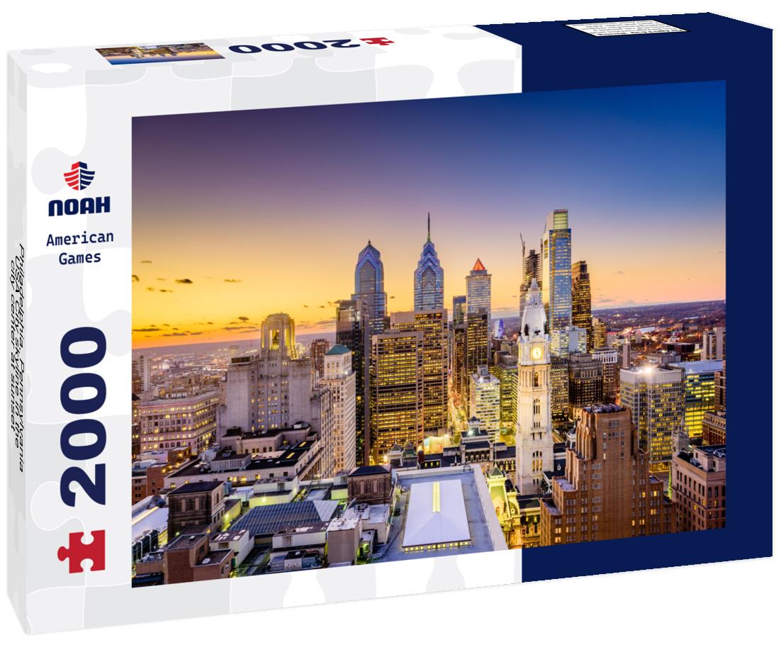 Noah Jigsaw Puzzle Philadelphia, Pennsylvania, USA City skyline in the city center at sunset 2000 pieces